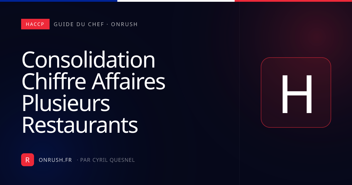 Consolidation du chiffre d'affaires de plusieurs restaurants