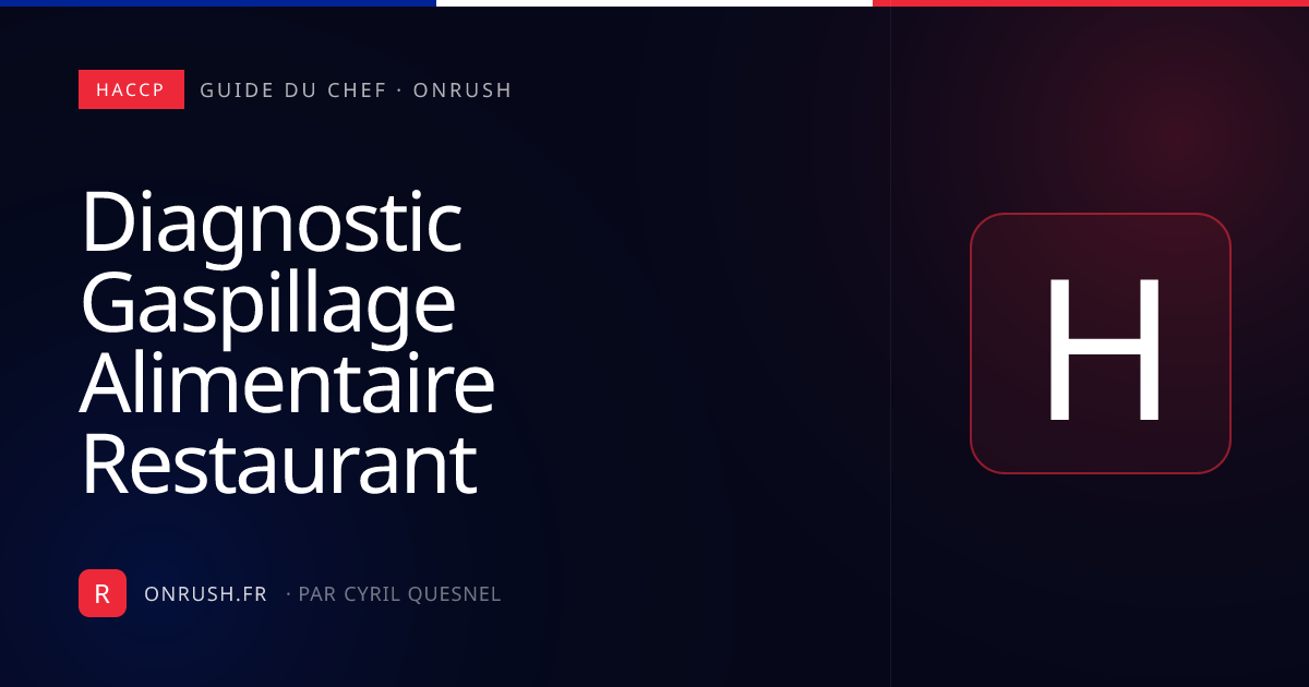 Diagnostic gaspillage alimentaire restaurant : la méthode